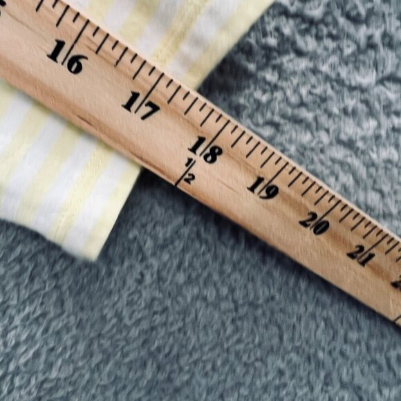 IB Diffusion Women Top Extra Large Yellow White Stripe Pullover 3/4 Sleeve Shirt - Picture 9 of 9